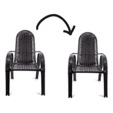 Kit 2 Cadeira Para Area Confortavel Portatil Envio Rapido