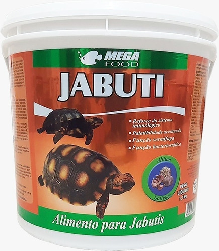 Ração Alimento Para Jabuti 1,1 Kg Mega Food - 6 Unidades