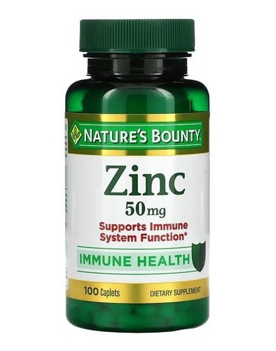 Natures Bounty | Zinc I 50mg I 100 Comprimidos I Importado