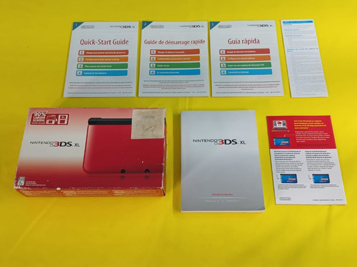 Caja Y Manuales De Consola Nintendo 3ds Xl Color Roja