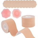 Boob Tape Cinta Levanta Pecho+pezoneras Desechable, Silicona