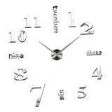 X Reloj De Pared Para Bricolaje, Espejo 3d Silencioso,