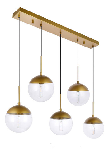 A1a9 Lampara Colgante De Cocina Con Esfera De 5 Luces, Moder