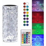 Lámpara 3d De Cristal Acrílico Control Táctil 16 Colores