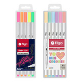 Kit Set 11 Microfibras Filgo Colores Pastel Fluo Punta Fina