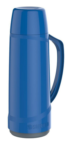 Garrafa Térmica Soprano Cristal De Vidro 1l Azul