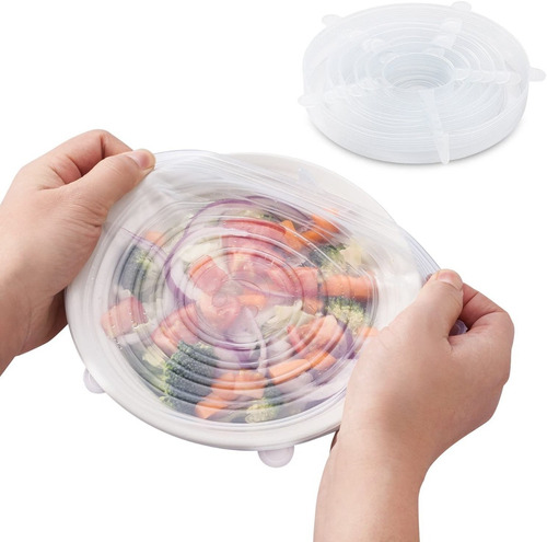 Silicone Stretch Lids Tapas Elasticas De Silicona Pack 6