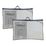 Kit 2 Travesseiros Altura Regulável Látex Natural Premium