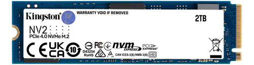 Unidad Estado Sólido Ssd Kingston Nv2 2tb M.2 2280 Nvme Pcie