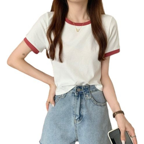 Blusas De Mujer Elegantes Top Moda Casual Manga Corta Dama