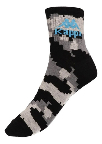 Medias 1/2 Caña Kappa Authentic Graphik Socks Negro Hombre