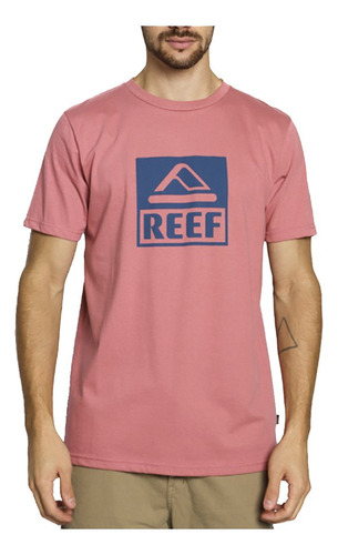 Reef Classic Block Tee Rosa / Azul Remera