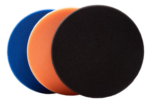 Sdo Almohadillas Pulidoras De Espuma (negro, Naranja Y Azul,