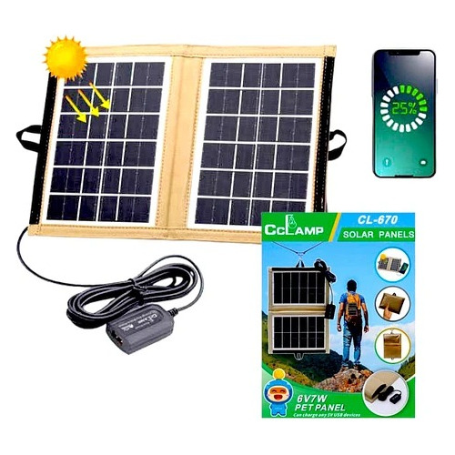 Panel Solar 6v 7w Con Puerto Usb Para Carga De Dispostivos