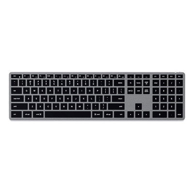 Teclado Bluetooth Satechi St-btsx3m Retro Iluminado Slim X3 Sem Fio Backlit Keyboard Qwerty Inglês Us Cor Cinza Espacial