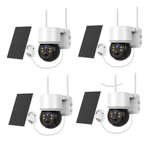 X4 Camara Solar Ip Wifi Cámara Exterior Ptz Vigilancia 360°