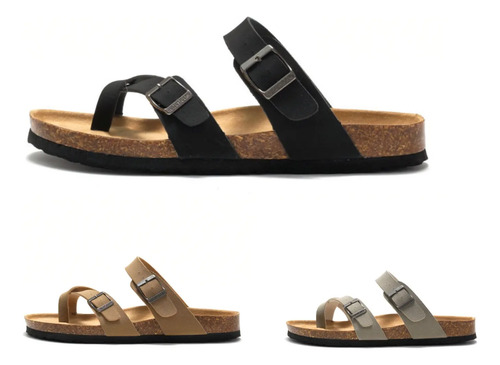 Sandalias Corcho Mujer Hombre Chanclas Con Broche Ajustable