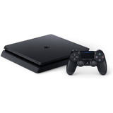 Sony Playstation 4 500gb Slim Preto 1 Controle + Jogos