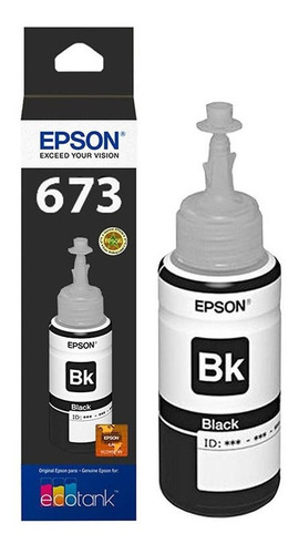 Tinta Epson 673 Negra T673120 L800 L810 L850 L1800 Original