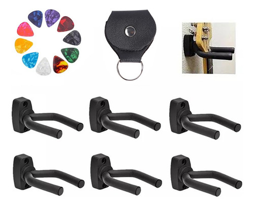 Soporte De Pared Con Gancho Soporte Para Guitarra 6 Piezas