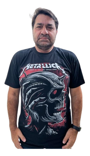 Camiseta Metalica Masculina Estampada Algodão Atacado Marcas