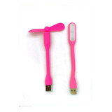 Mini Lampara Led + Ventilador Usb Flexible