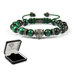 Pulsera Hombre Pantera Ojo De Tigre Verde