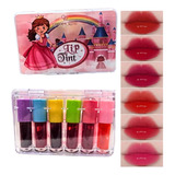 Caja Lips Tint 6 Tonos Hermosas Tintas De Labios Kwaii