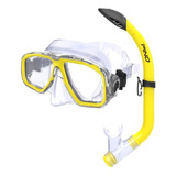 Set Snorkeling Pino Junior Mascara Buceo Kit Combo Color Amarillo