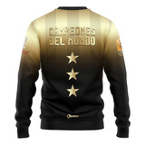 Buzo Cuello Redondo Kapho Argentina Gold 3 Estrellas Adultos