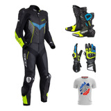 Kit Texx Pista Masc Macação+bota+luva Moto Bike Impermeável