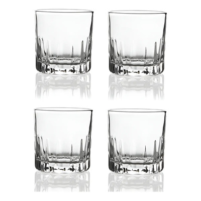 Juego 4 Vasos Whiskey De Vidrio 313 Ml Modernos Elegantes Color Cristal | MercadoLibre