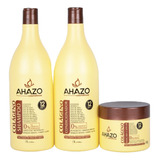 Kit Shampoo Condicionador Máscara Tratamento Colágeno Ahazo