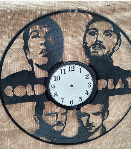 Coldplay - Reloj Artesanal Calado Disco De Vinilo