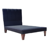 Base De Cama Respaldo Tubular Negro 1,5 Plaza Click Oportuno