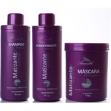 Kit Shampoo, Cond E Máscara Matizante Aramath Profissional