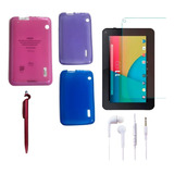 Capa P/ Tablet M7 Wifi Nb376 Kit Película + Caneta + Fone