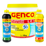 Kit Cloro Para Piscina Genco 10kg + Clarificante E Algicida