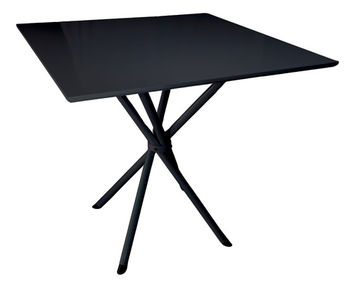 Mesa 90cm Quadrado Jantar Base Italy Apoio Aço Metal Bgp