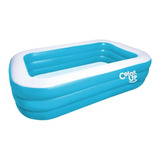 Piscina Inflable Infantil Azul 210x150x60 Cm