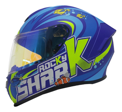 Casco Integral Frankie Shark Diseo Mate Visor Espejo Edge Foto 7