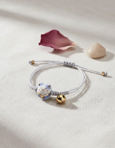 Pulsera De La Fortuna De Gato Chino Hilo Dije Cerámica | MercadoLibre