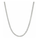 Collar Cadena Cubana Plata Esterlina 925 3mm 4mm