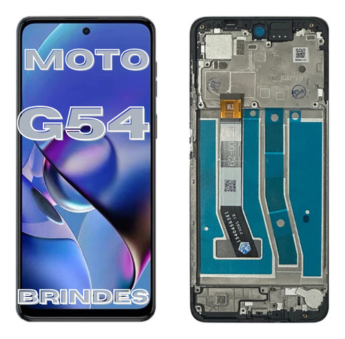 Tela Frontal Original Moto G54 C/aro (xt2343)+pelic.3d+capa