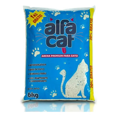 Arena Para Gato Alfa Cat 5pzs De 6kg peso neto 30 KG | MercadoLibre