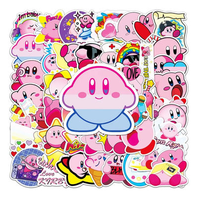 Pegatinas Calcomanias Anime Kirby De Pvc Contra Agua, 50 Uni