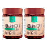 2x Vegan Ômega 3 100% Vegano Dha 430mg 60 Cápsulas Nutrify 