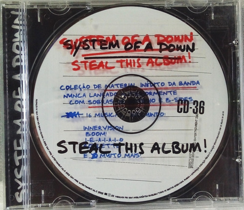 System Of A Down Steal This Album Cd Nacional Frete 15