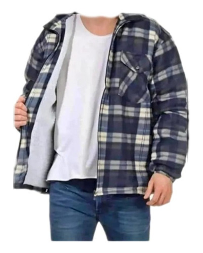 Camisa Leñadora Hombre Con Chiporro, Talla Normal Invierno