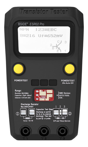 Probador Y Transistores Bside Esr02 Pro